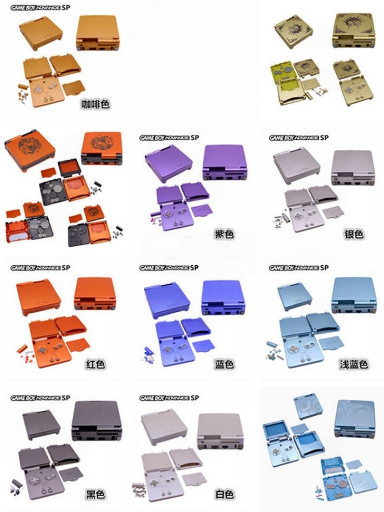 Cosplay Prop Kit - Carcasa de repuesto completa GBA SP,