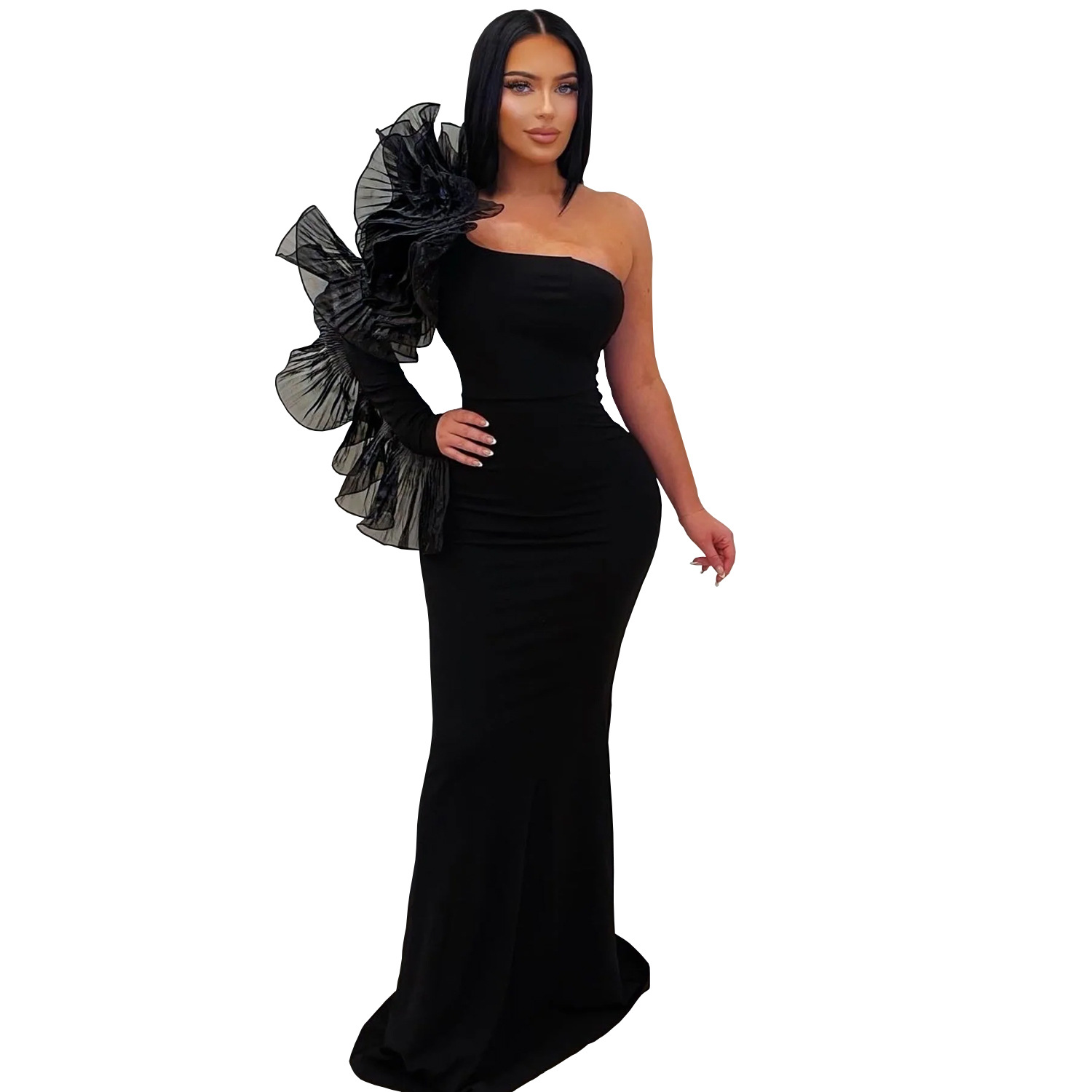 Briar Cosplay Prop - 2026 nuevo vestido negro con volantes