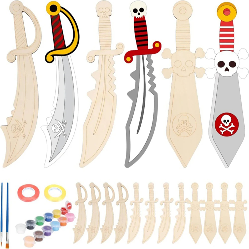 Espada de madera de pirata par - Cosplay Prop Painting reseña y precio