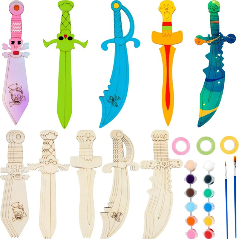 Espada de madera de pirata par - Cosplay Prop Painting reseña y precio