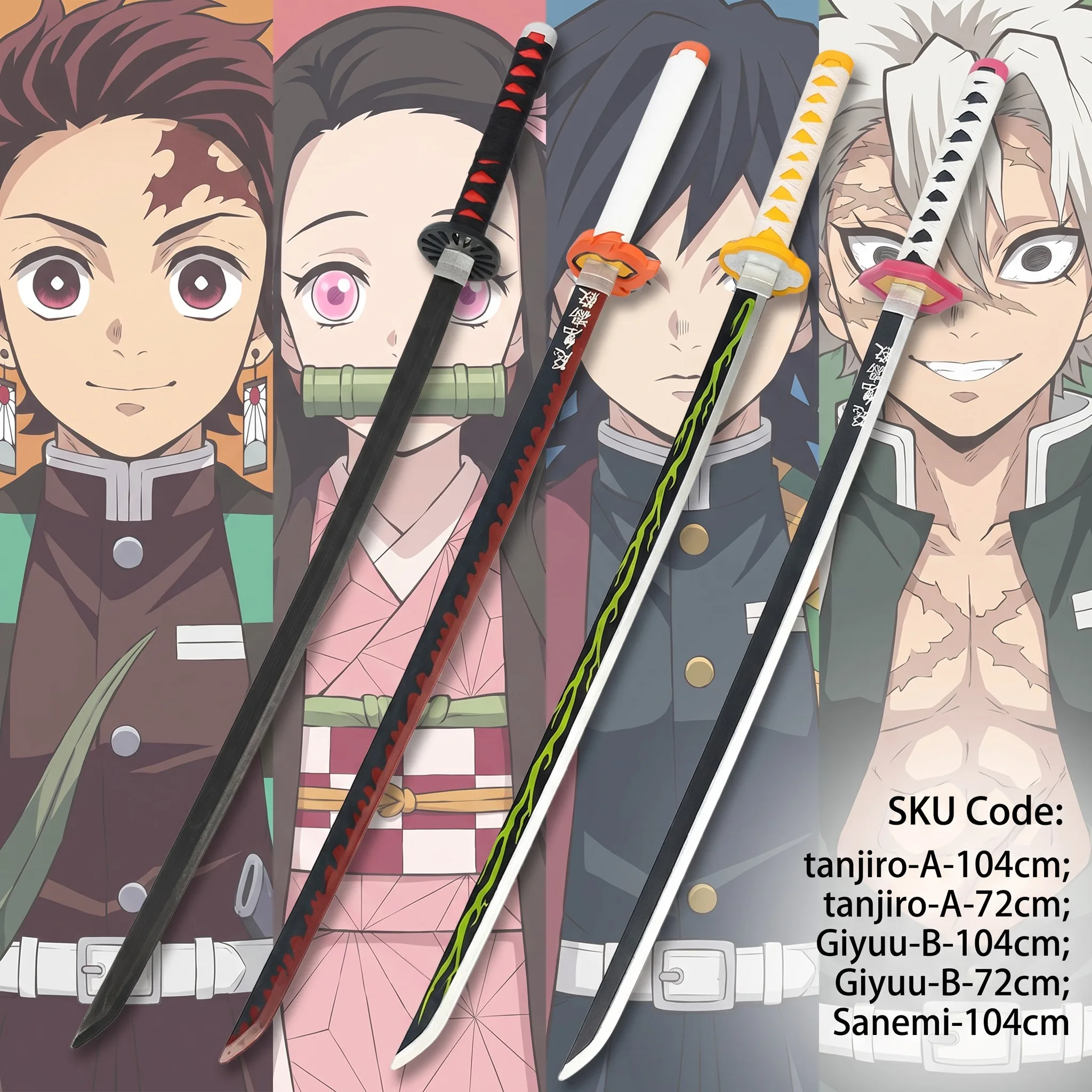 Espada de Anime Demon Slayer d - Cosplay Prop Katana reseña y precio